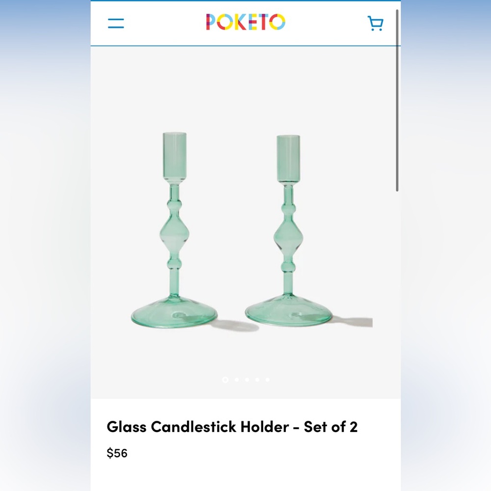 Glass candlestick holders